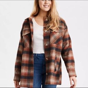 American Eagle plaid shirt jacket